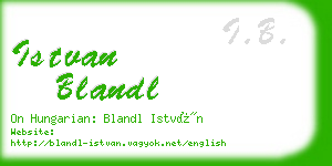 istvan blandl business card